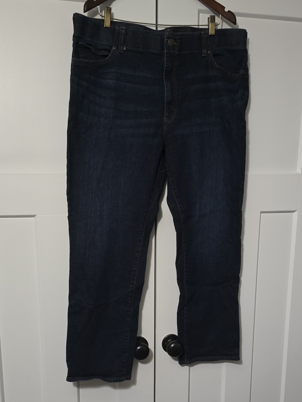 Lee Men's Straight Leg Dark Indigo Jeans 42x30
